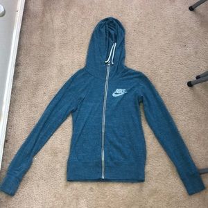 Nike blue zip up jacket
